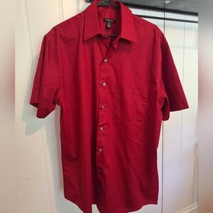 Van Heusen Red Button Shirt Professional,Business Size L Very Good Condition
